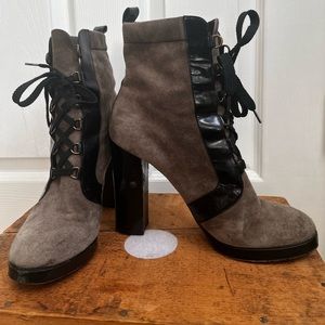 Marc Jacobs Lace-up Suede Booties
